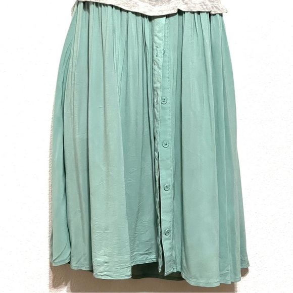 Funktional Anthropologie Woman Gray Green Short Sleeve Dress Size S - Picture 4 of 16